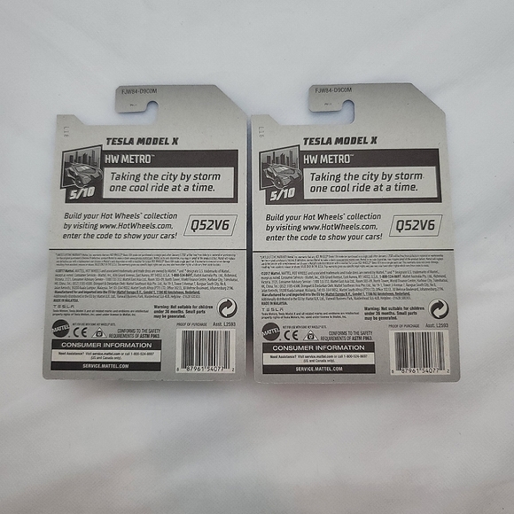 Hot Wheels 50th Anniversary Tesla Model X - Picture 2 of 2